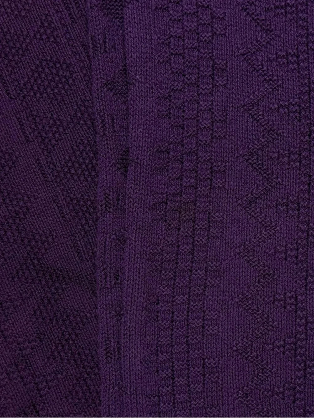 Vtg 90s Made USA AJ Michael 100% cotton purple textured knit sweater men's large